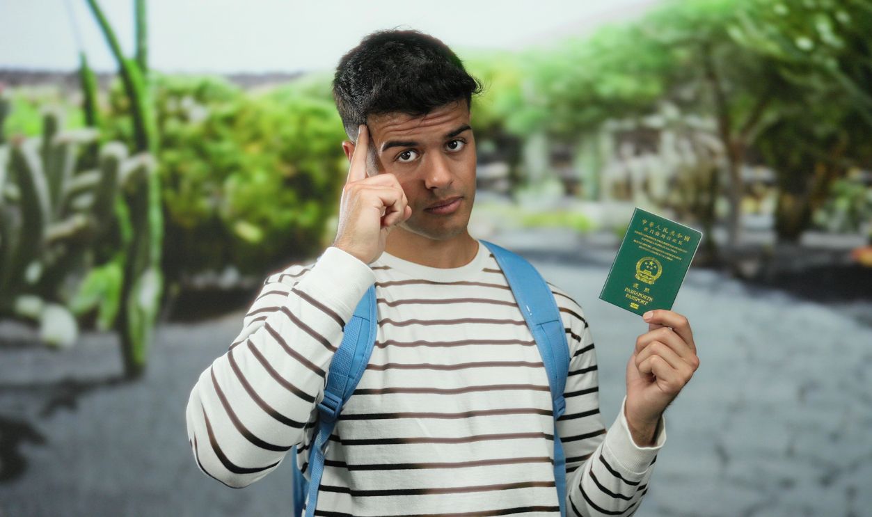 person with passport