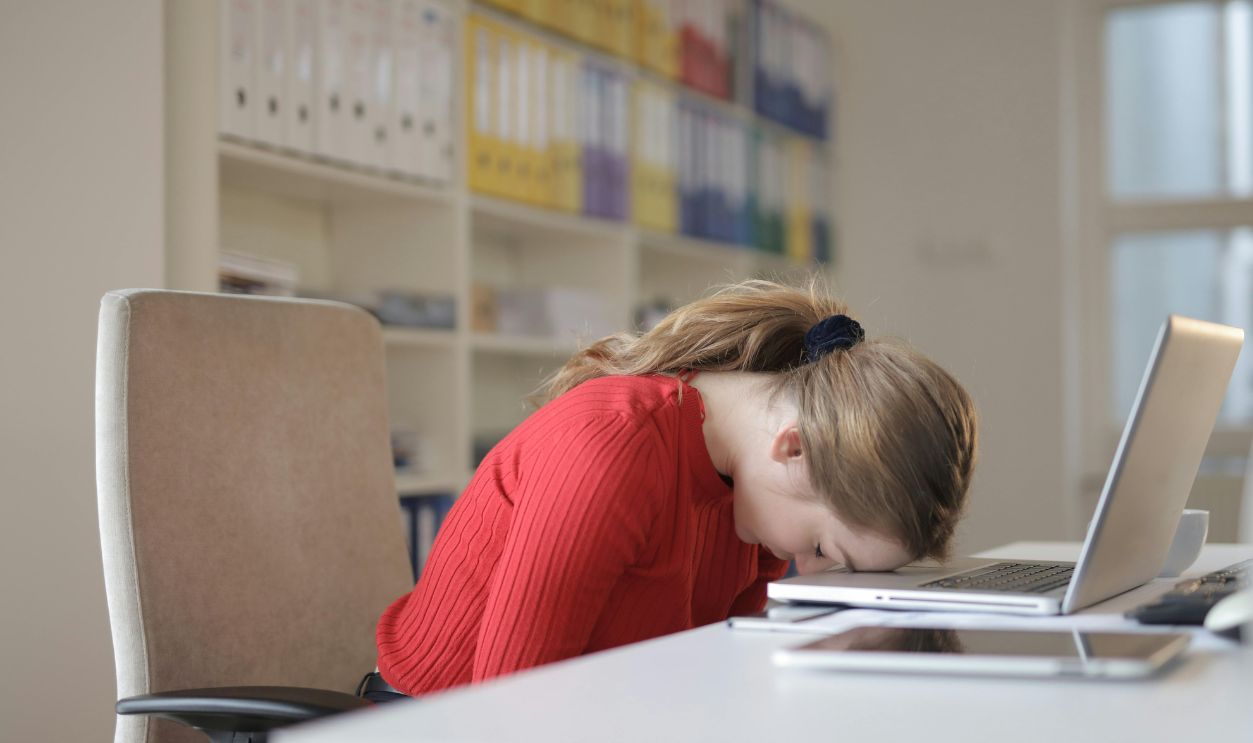 Woman sitting on a chair