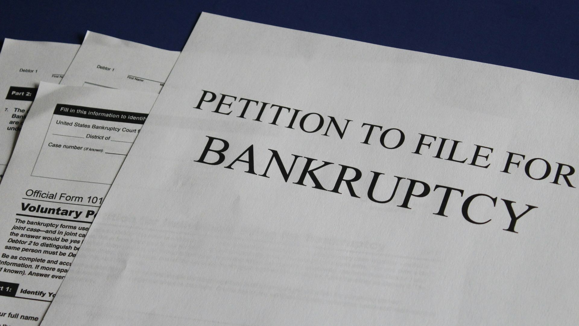 Petition to File For Bankruptcy