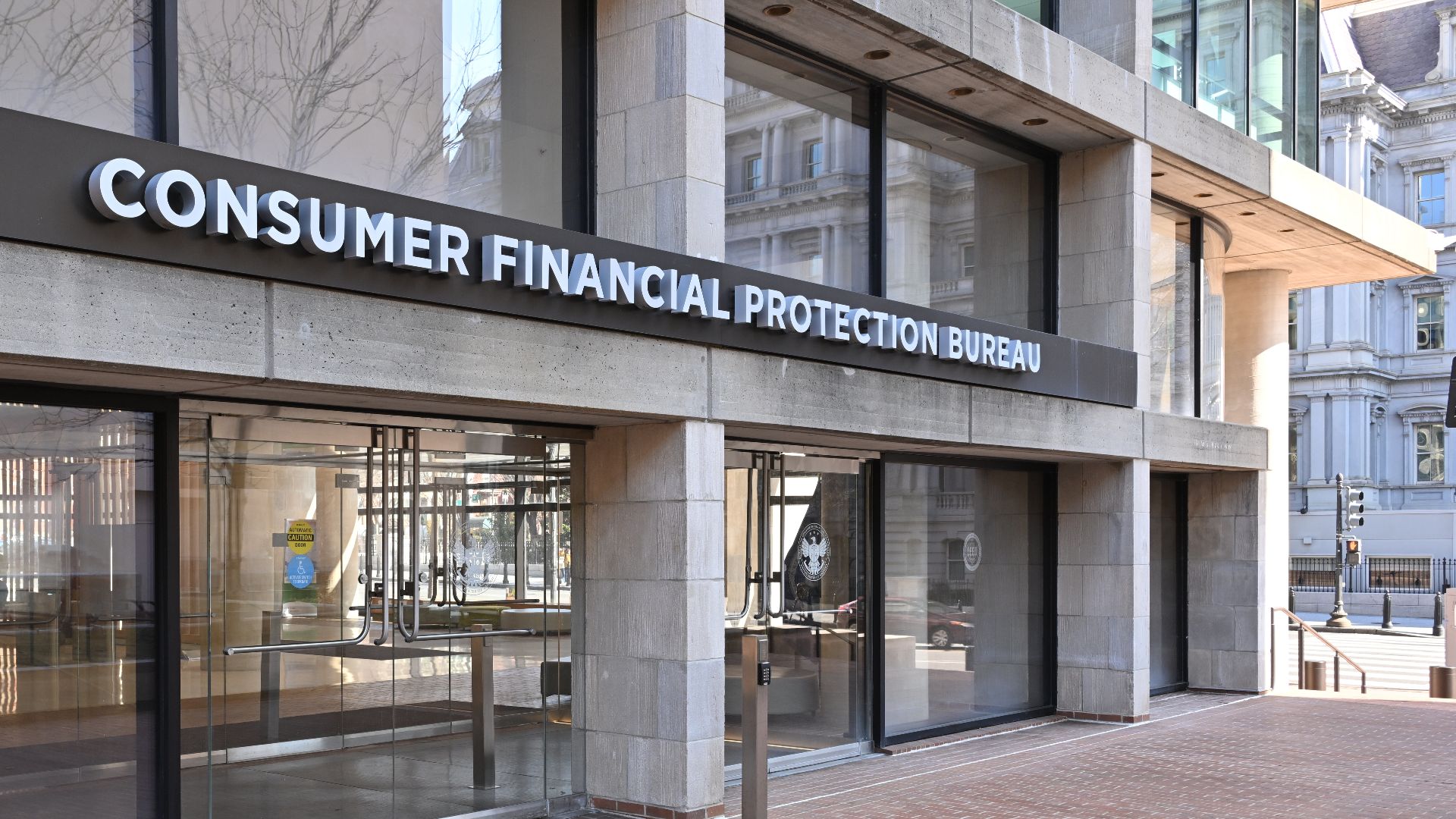 File:CFPB Consumer Financial Protection Bureau entrance Washington DC 2025-02-10 11-14-45.jpg