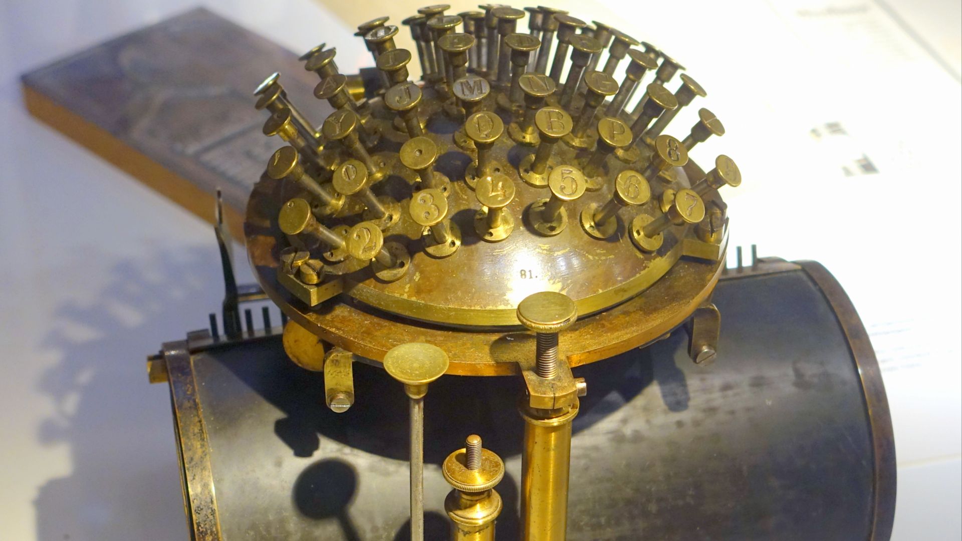 File:Writing ball, Rasmus Malling-Hansen, 1870s, TM8438, view 2 - Tekniska museet - Stockholm, Sweden - DSC01586.JPG