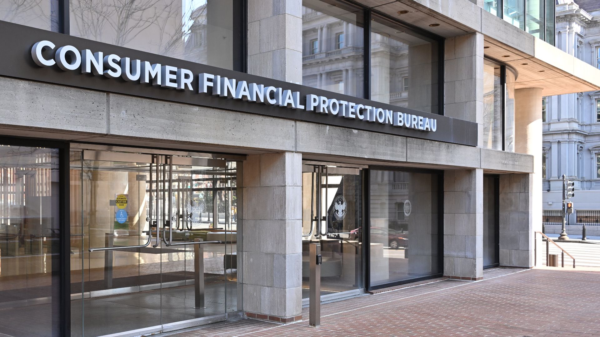 File:CFPB Consumer Financial Protection Bureau entrance Washington DC 2025-02-10 11-14-45.jpg