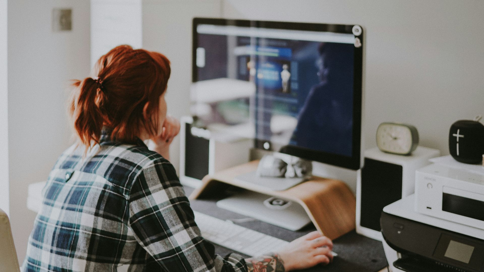 woman browsing on the internet