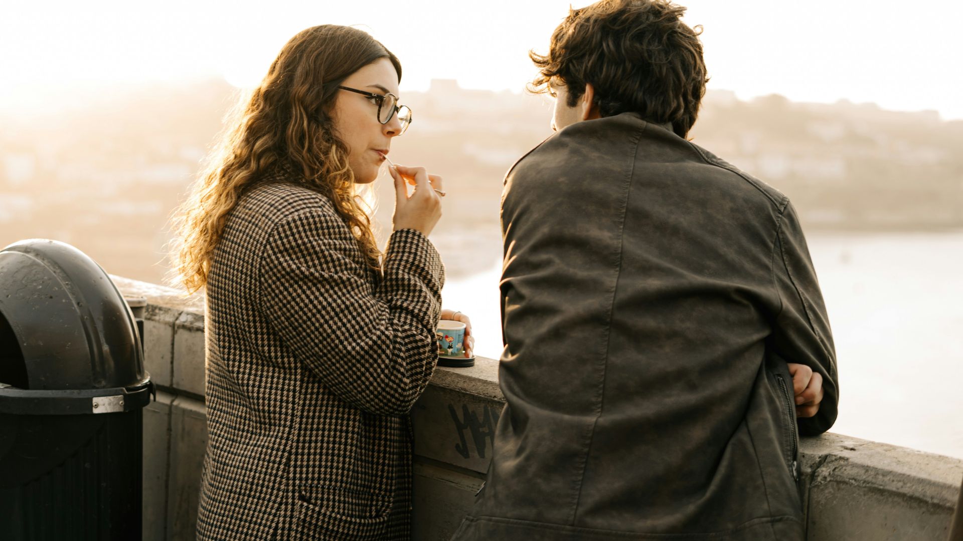 A man and a woman standing next to each other