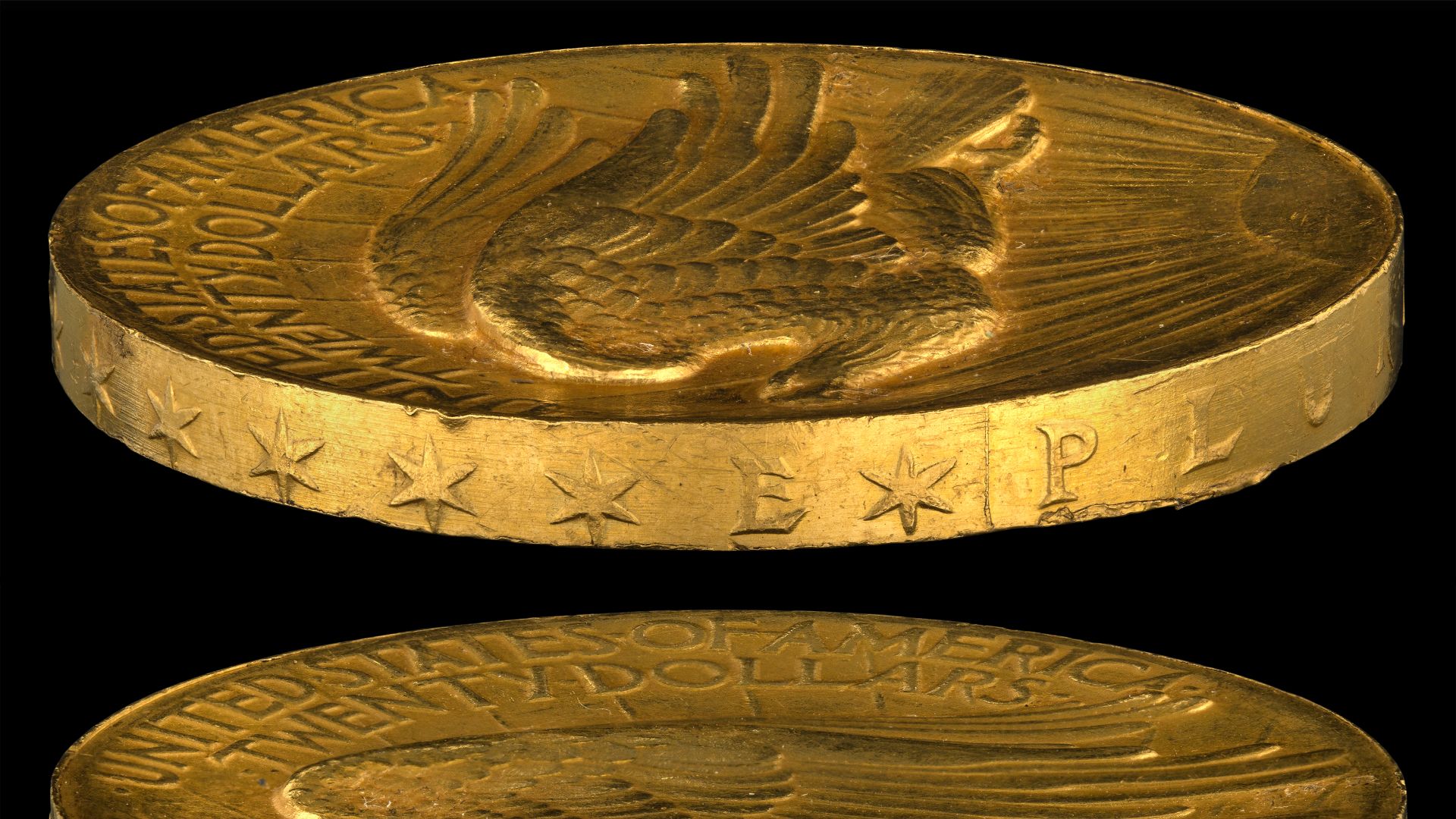 File:NNC-US-1907-G$20-Saint Gaudens (Roman, high relief) – edge detail.jpg