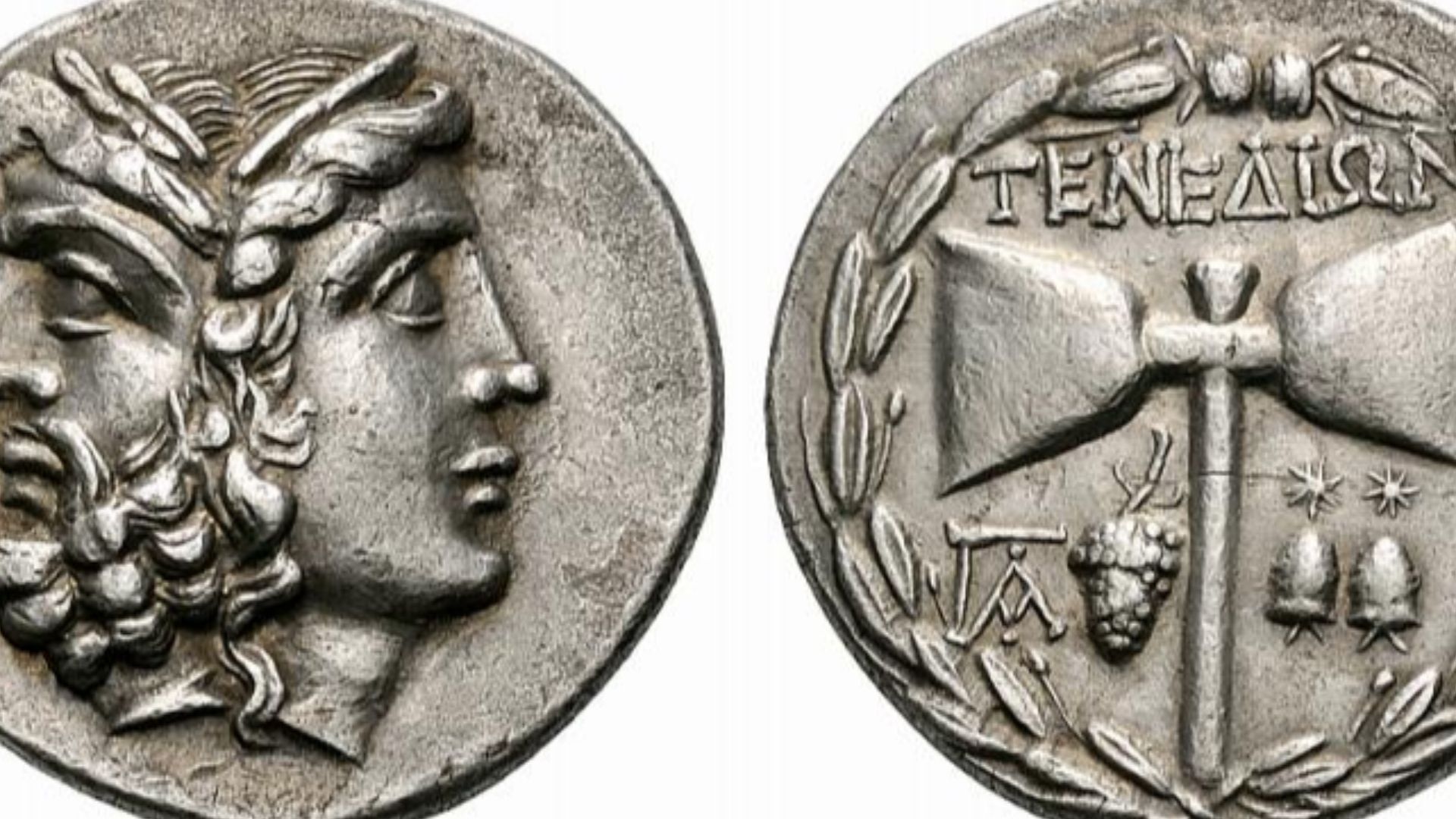 File:Greek Silver Tetradrachm of Tenedos (Mysia, Islands off Troas), a Wonderful Janiform Head of Zeus and Hera.jpg
