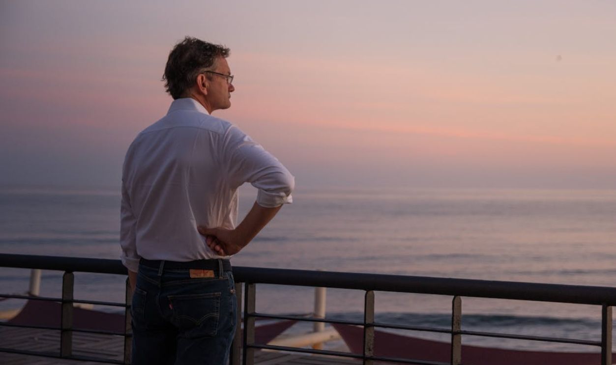 Man looking at the sea