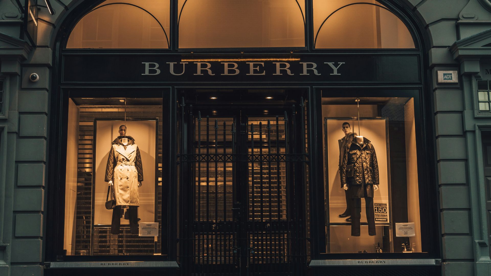 brown wooden door with black steel gate