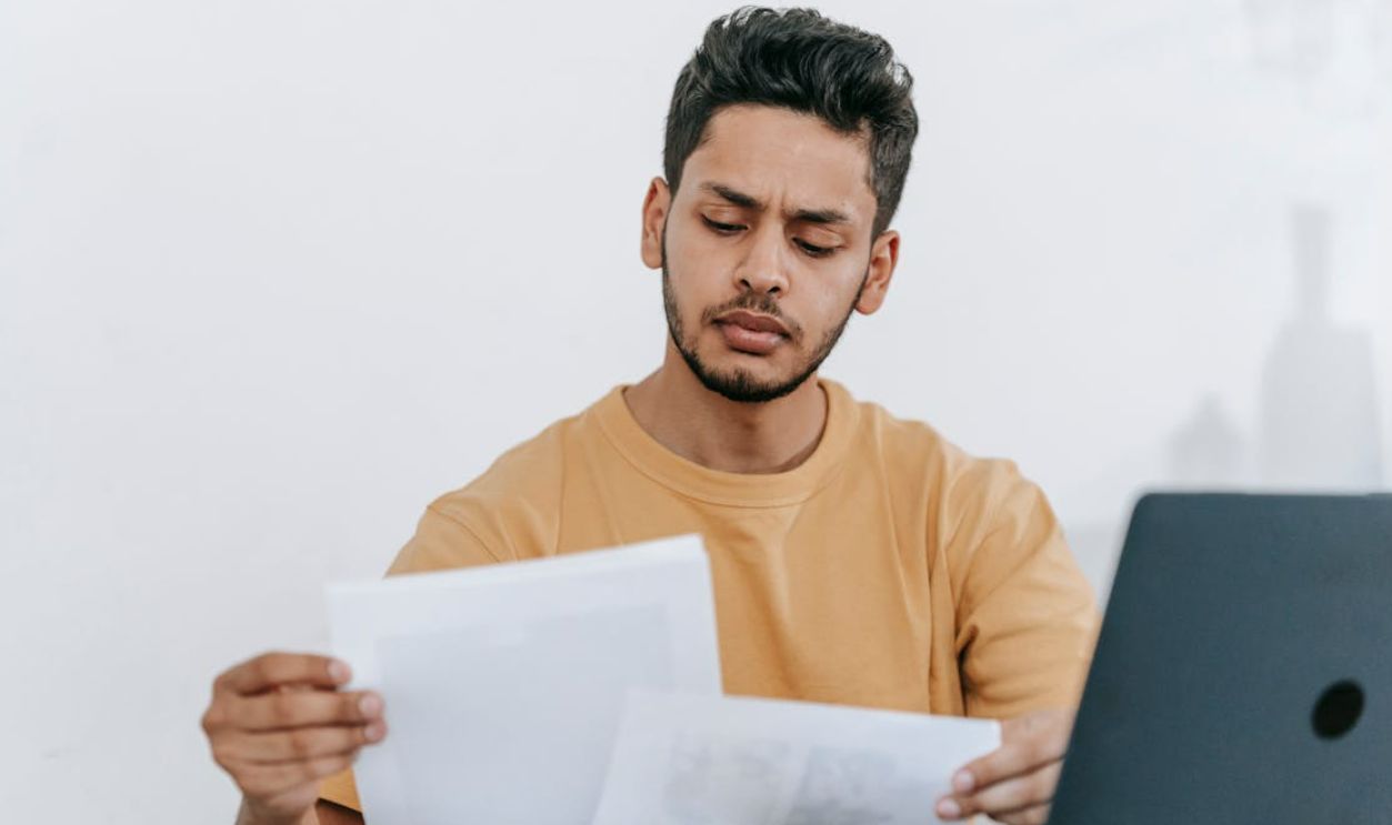 Man reading documents
