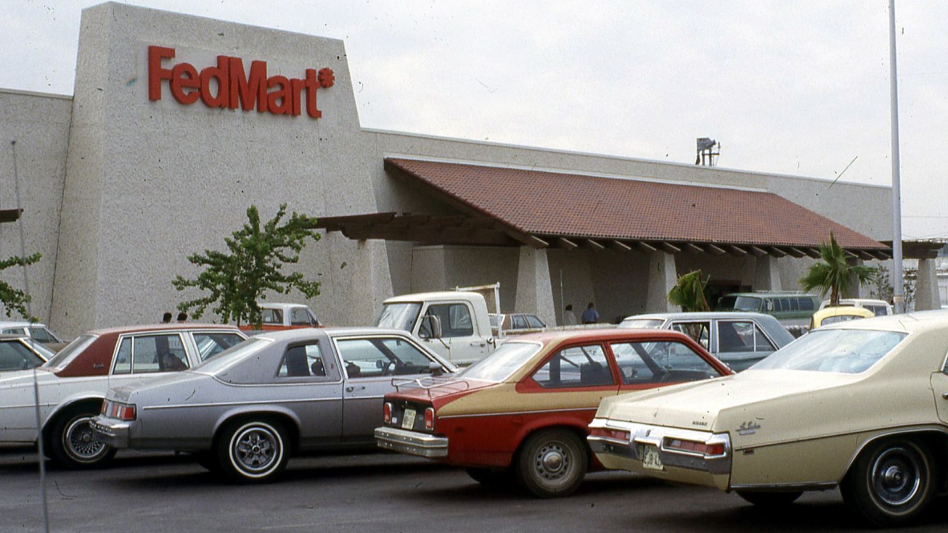 Outside of FedMart store in San Antonio, Texas 1979