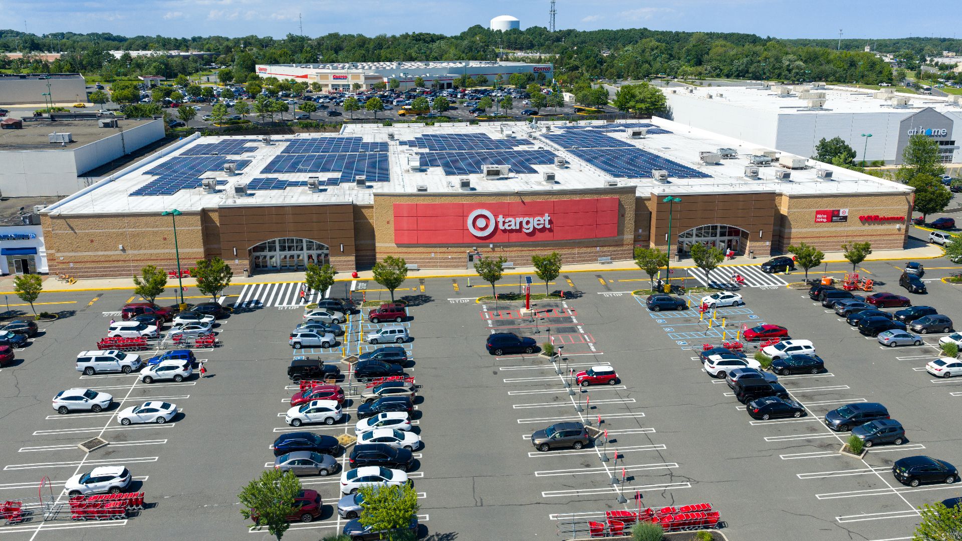 An aerial view of the Target store in Ocean Township, NJ.