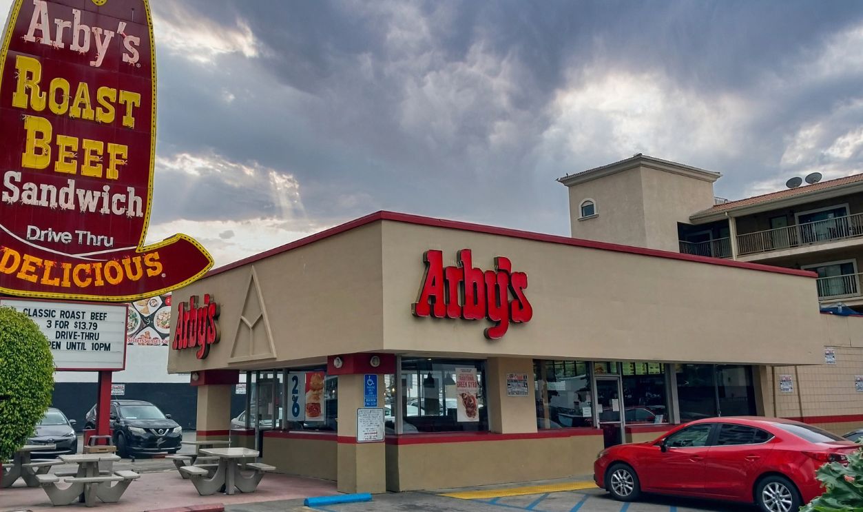 Los Angeles - May, 4, 2024:  Arby's Roast Beef Restaurant in Hollywood