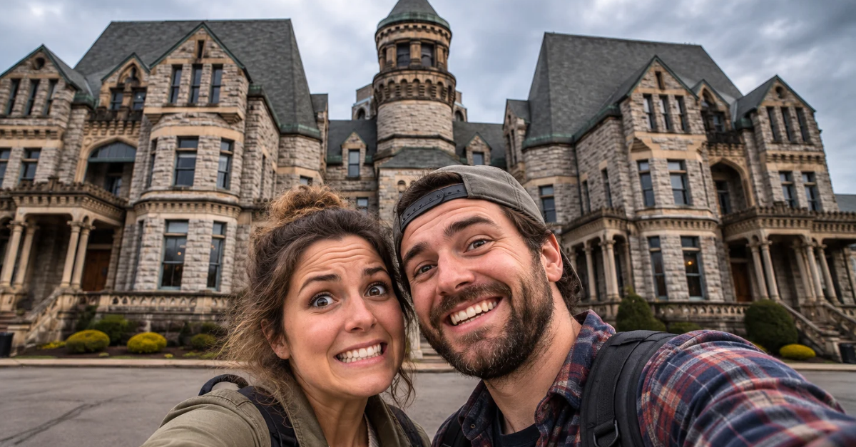 Couple selfie at Ohio State Reformatory.