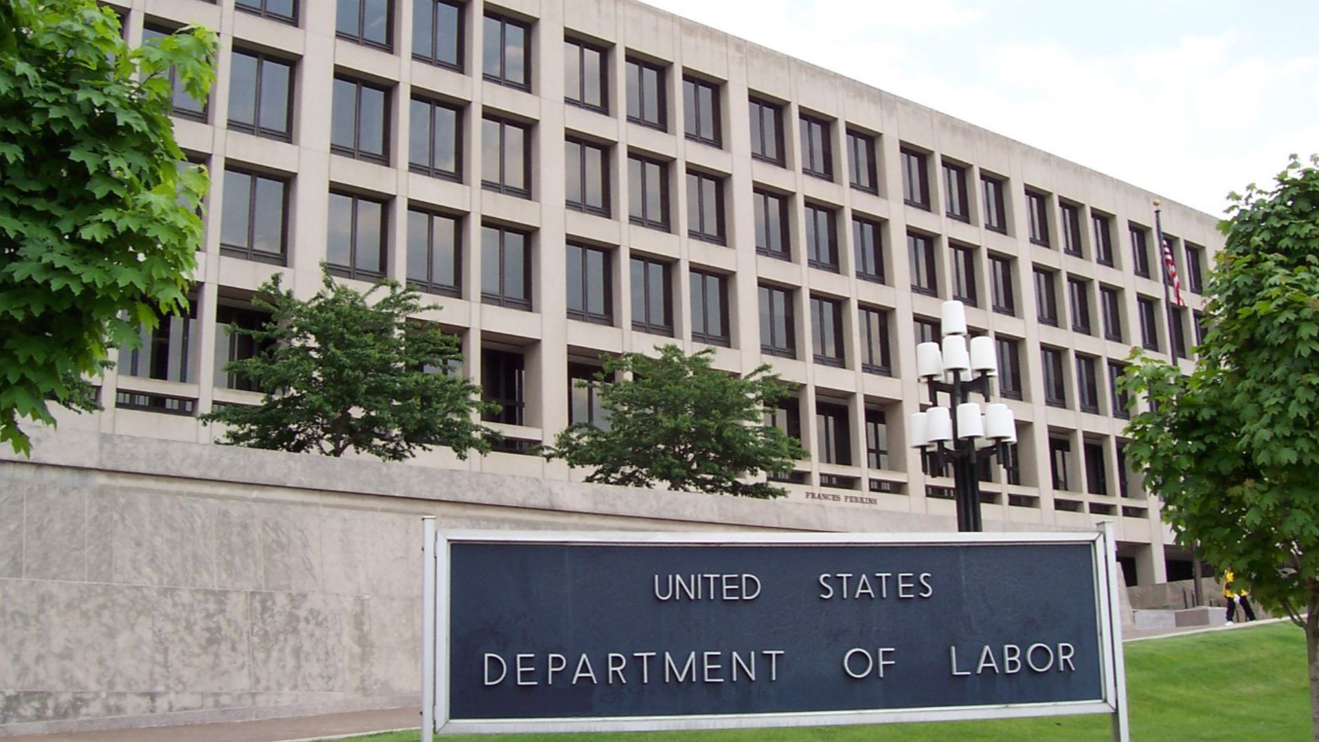 The Frances Perkins Building of the U.S. Department of Labor headquarters in Washington, D.C.