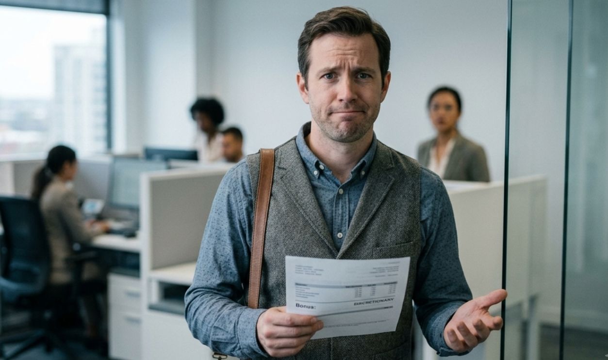 A Confused Employee in an Office Setting