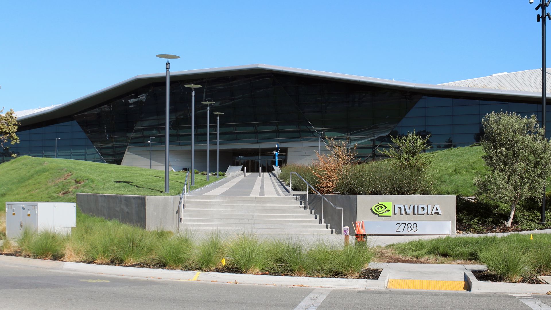 Nvidia headquarters in Santa Clara, California. Photographed by user Coolcaesar on August 4, 2018.