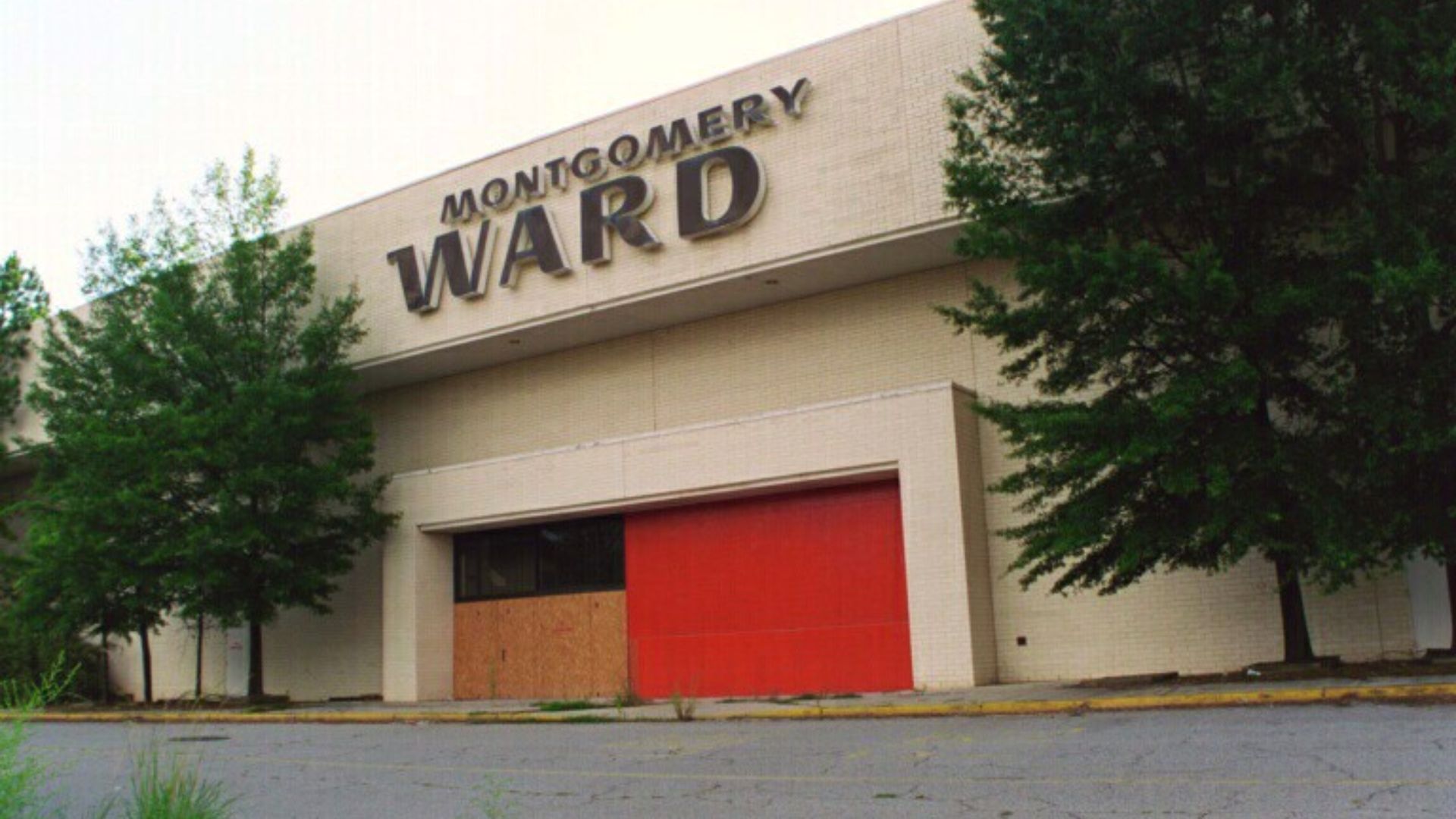 An abandonded Montgomery Ward entrance at the former Regency Mall in Augusta, Georgia.  The Ward department store opened as one of the mall's original anchors in 1978 and closed in 2001 when the company folded.