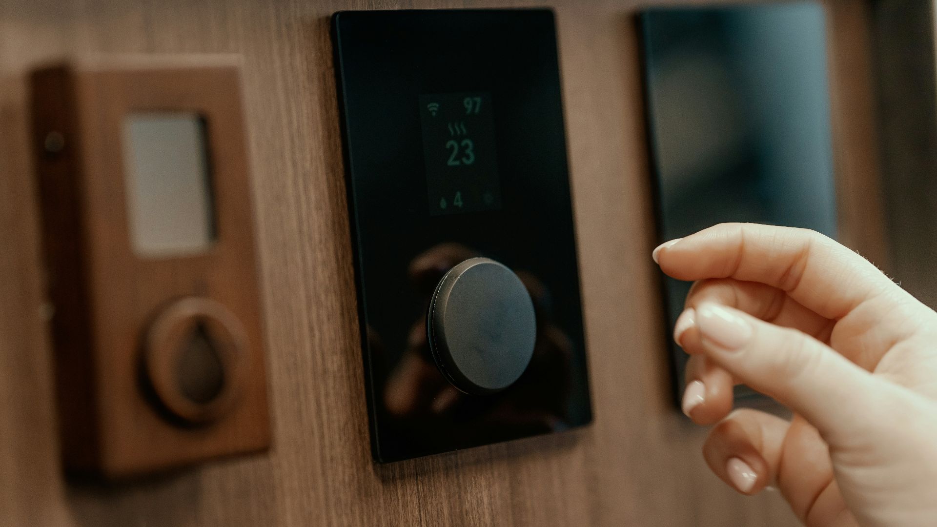 a person holding a device