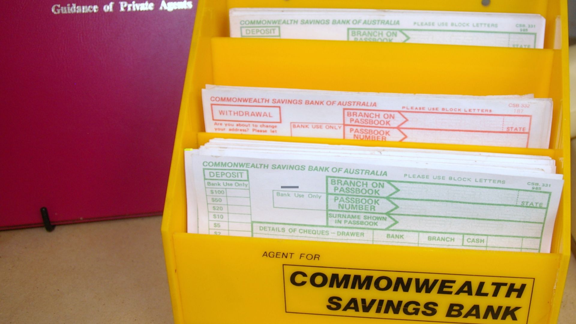 I remember having to use deposit and withdrawal slips - Southern Moreton Bay Islands Museum, Russell Island, Moreton Bay, Queensland, 2012