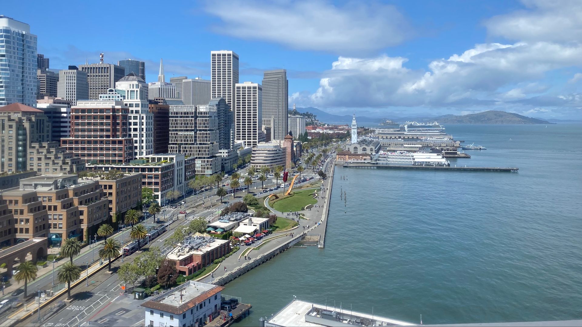 San Francisco, California April 2022, Skyline along Bayfront
