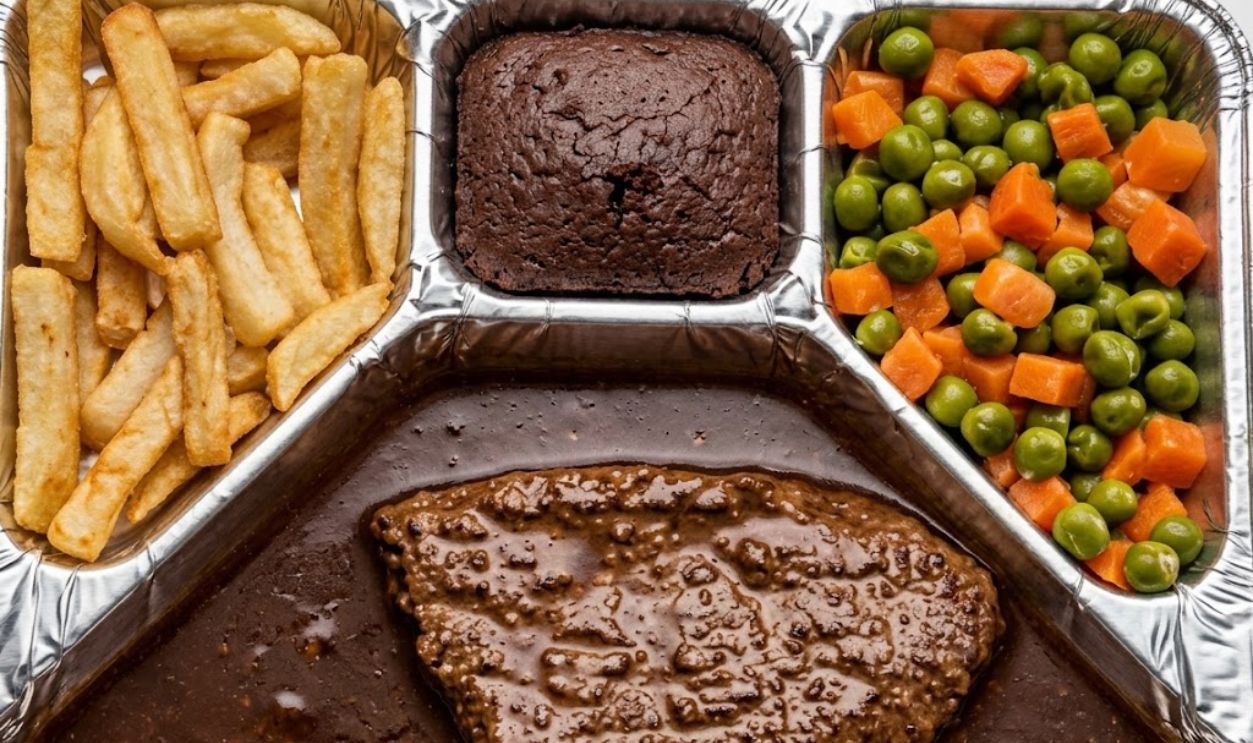 Screenshot from Swanson’s Salisbury Steak Dinner, Swanson (1960s), Enhanced