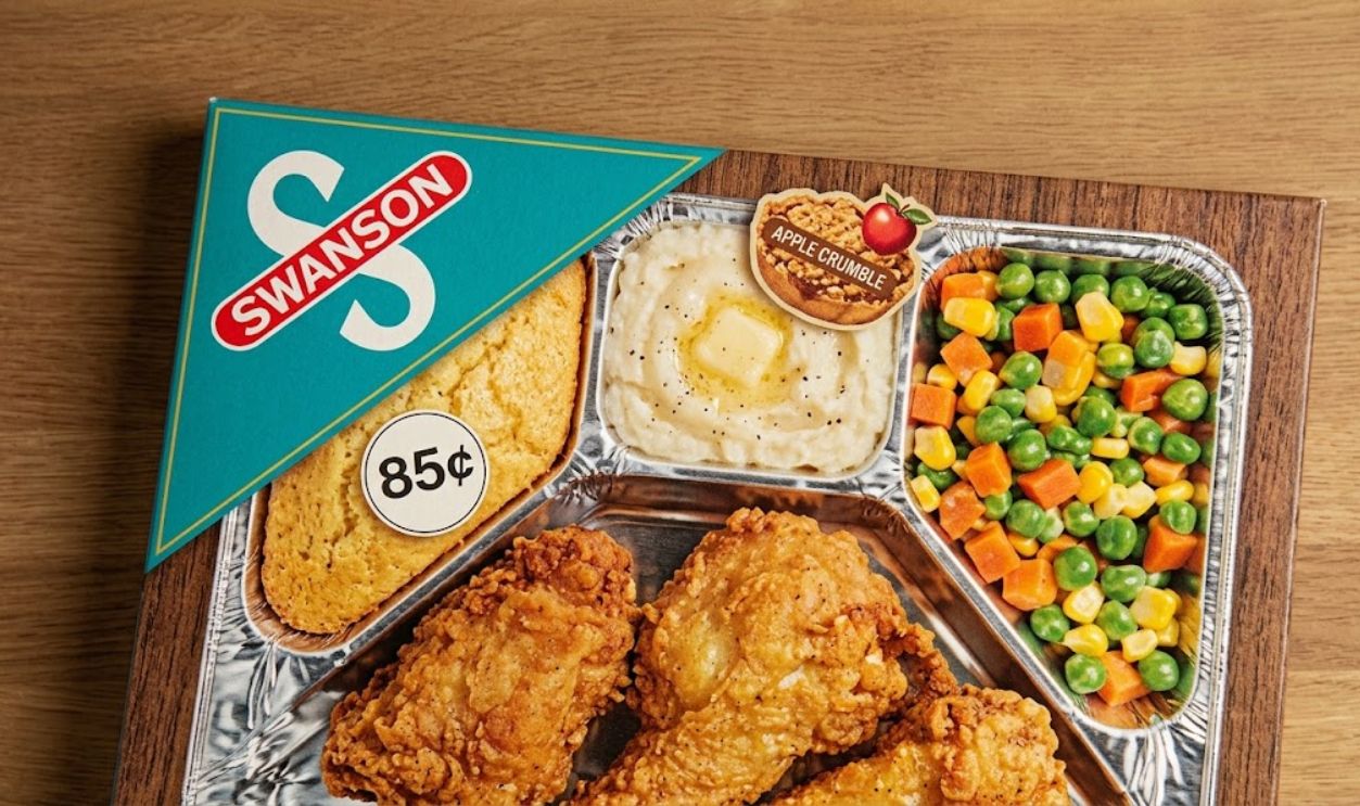 Screenshot from Swanson's German Style Dinner, Swanson (1967), Enhanced