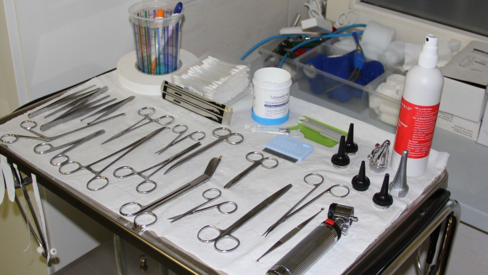Instruments in a veterinary's office