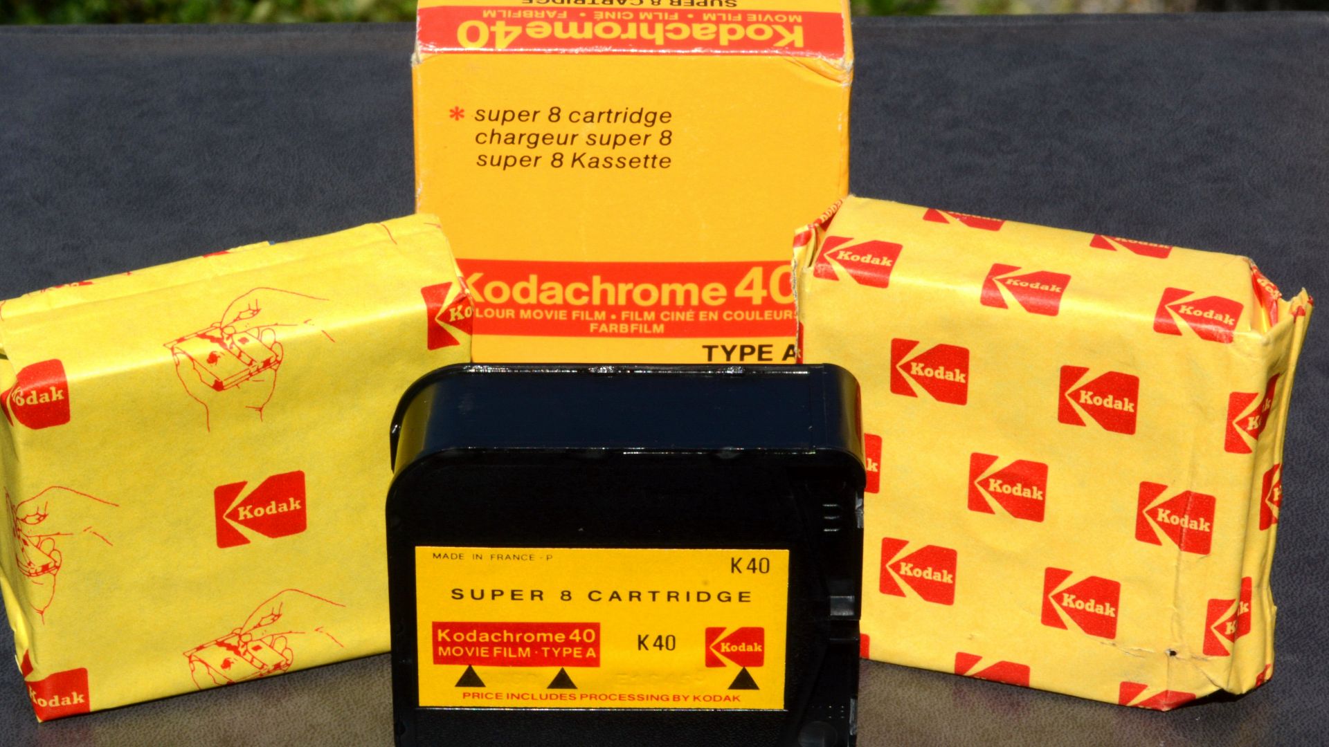 Kodak Kodachrome 40, Type A, set - Super 8 film, cartridge, original box