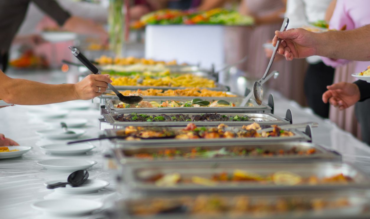 buffet food. catering food party at restaurant.