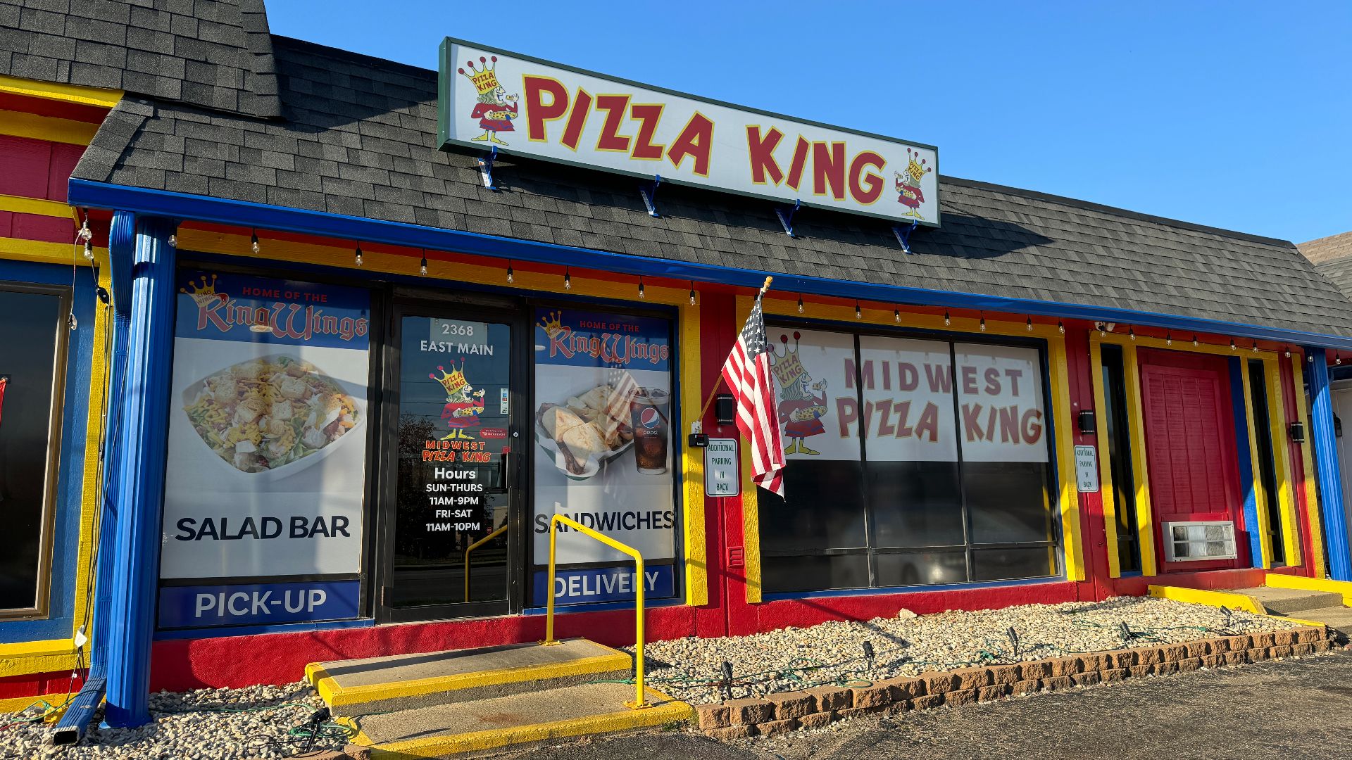 Midwest Pizza King, Plainfield, Indiana.