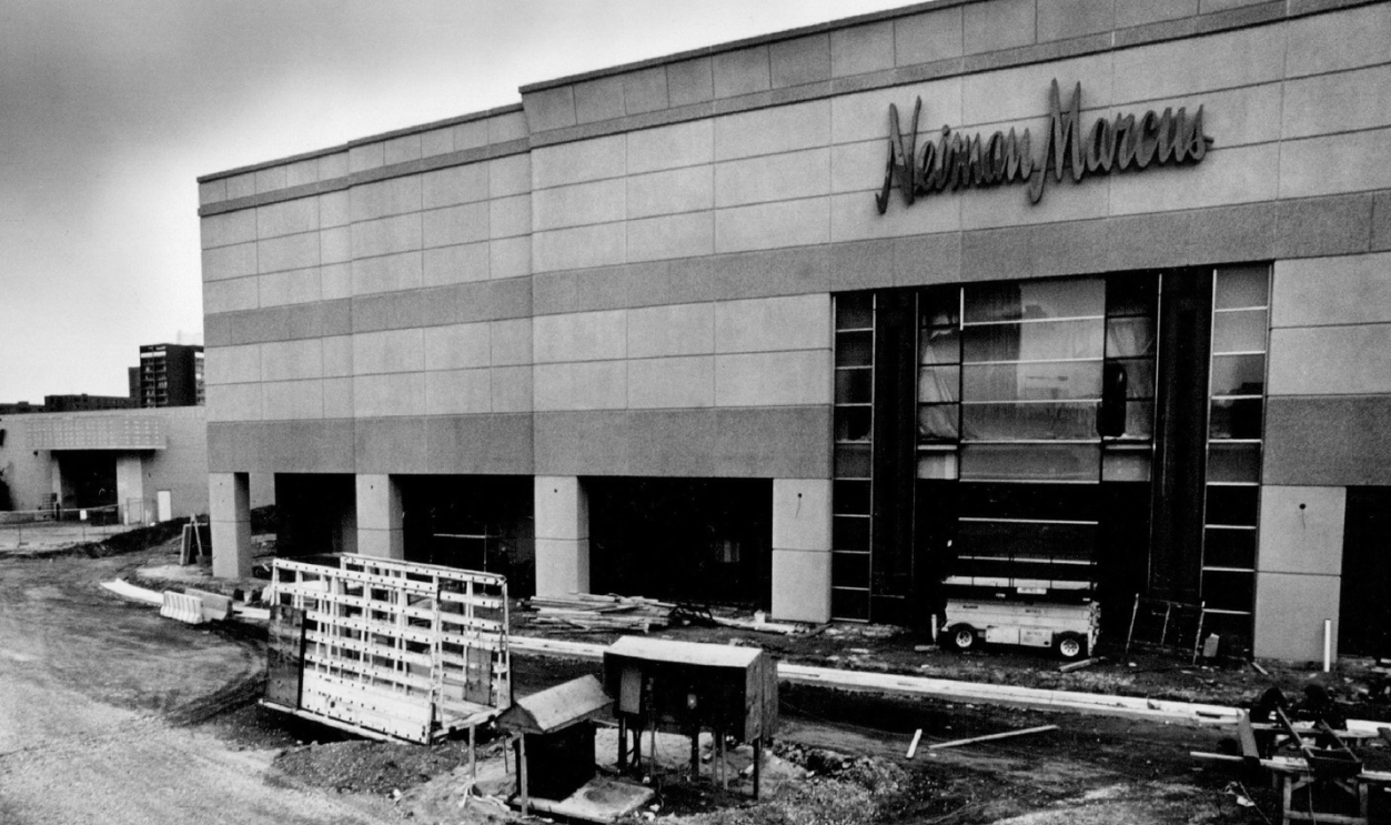 5-1-1990, MAY 2 1990; New Neiman Marcus Store under construction at Cherry Mall on 1st Ave Side;