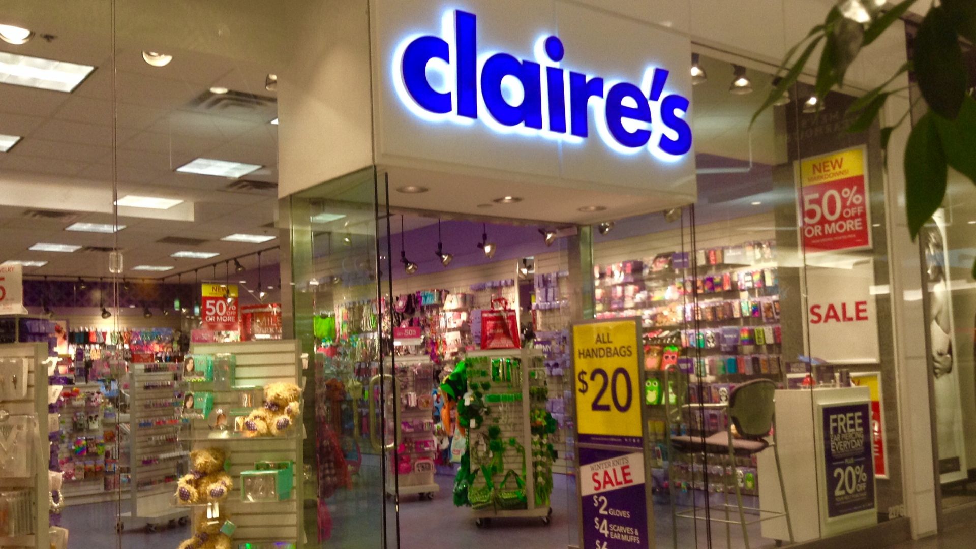 Claire's Store, Waterbury, CT. 1/2015, by Mike Mozart of TheToyChannel and JeepersMedia on YouTube