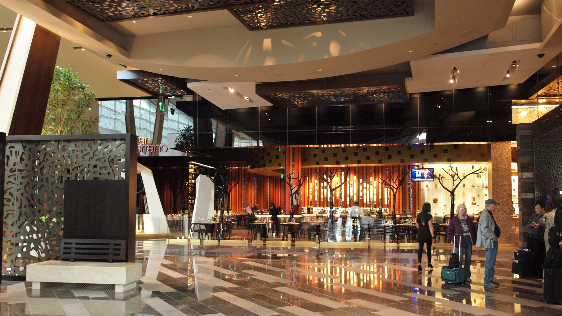 Lobby in the Aria hotel, Las Vegas, Nevada