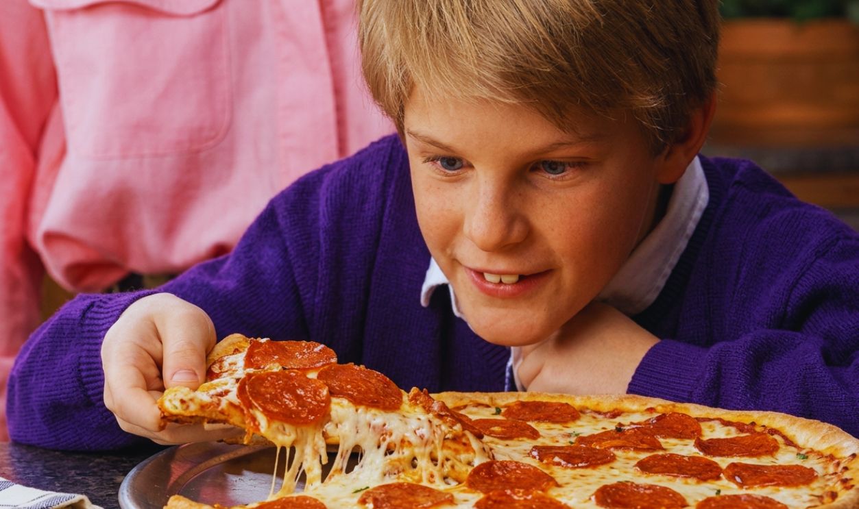 Screenshot from Chef Boyardee Pizza Commercial (1992) 