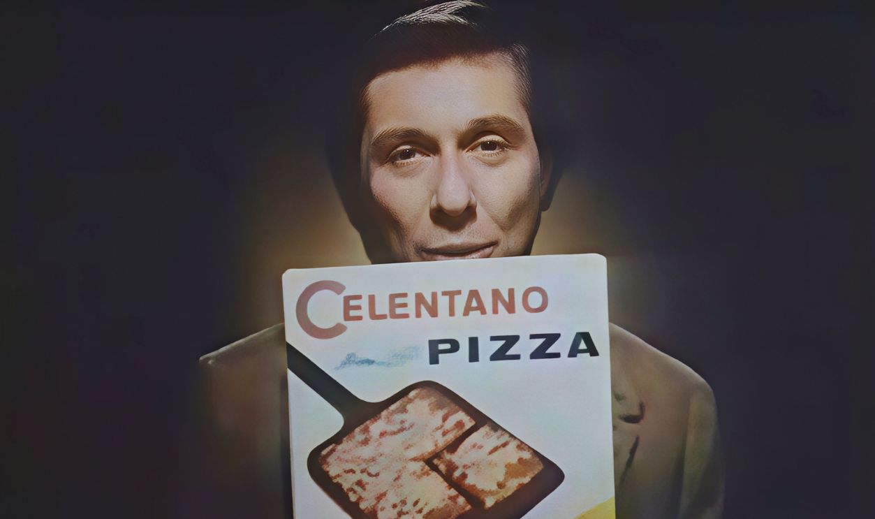 Screenshot from Celentano Frozen Pizza Commercial (1980) 