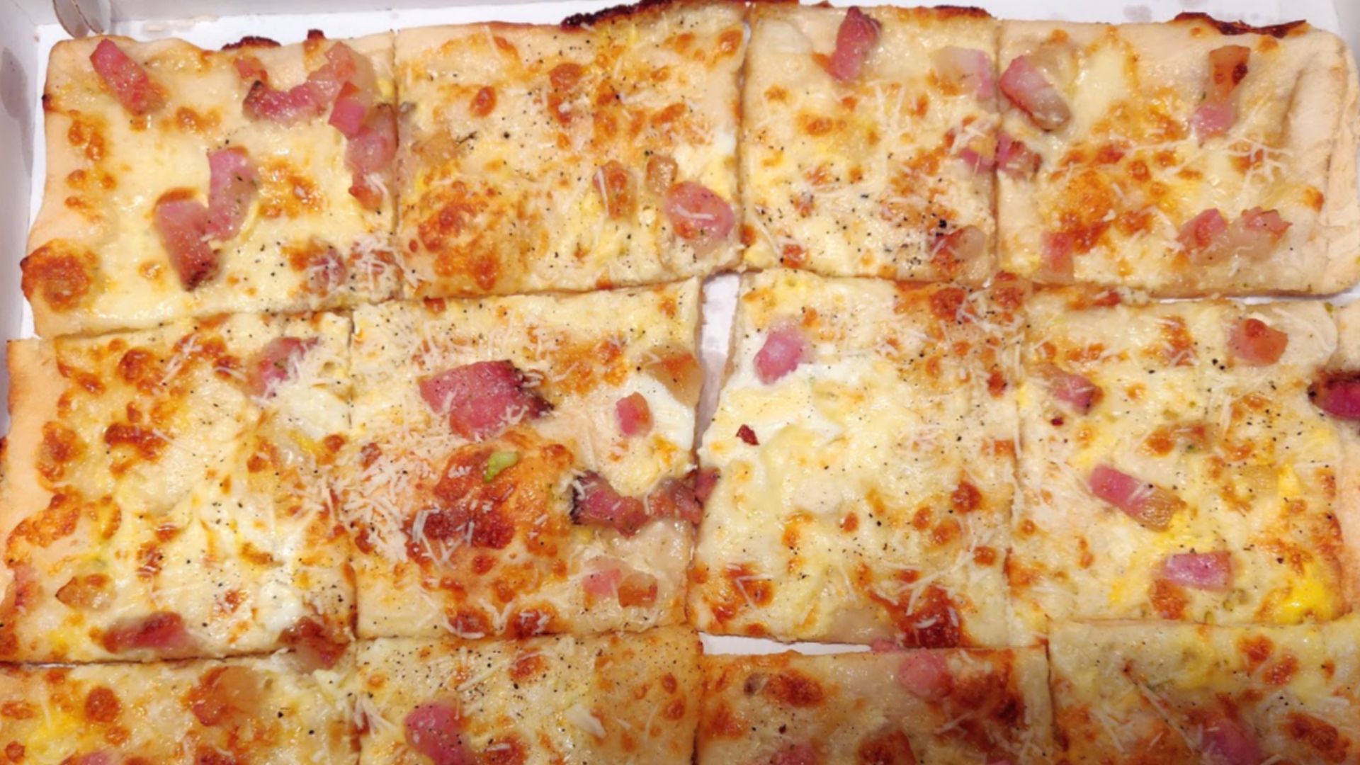 Pizza al taglio - carbonara
