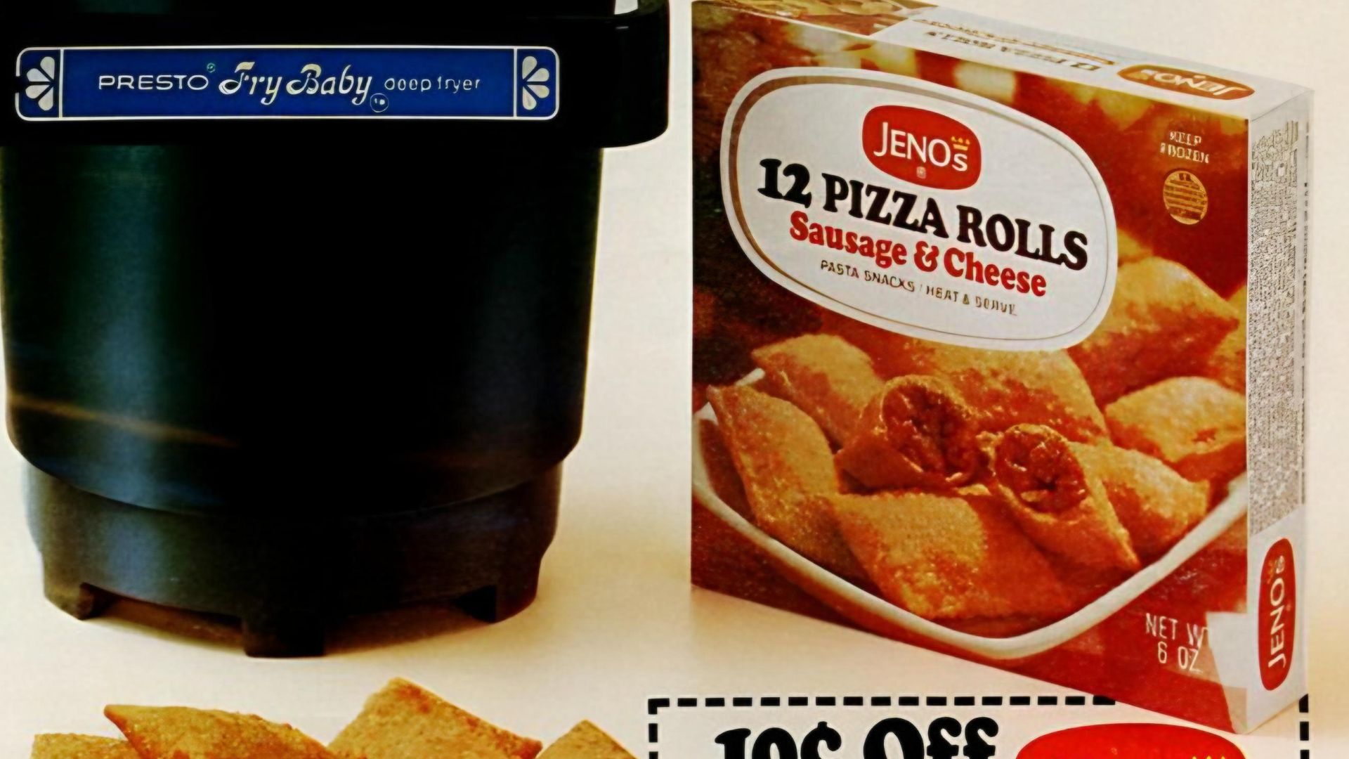Jeno's Pizza Rolls air fryer ad