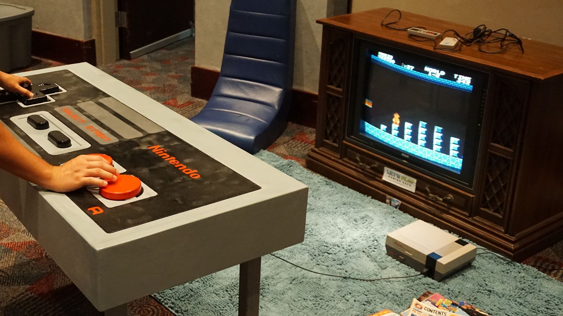 From Xboxes to giant NES controllers, you could sit and spend the day playing whatever.