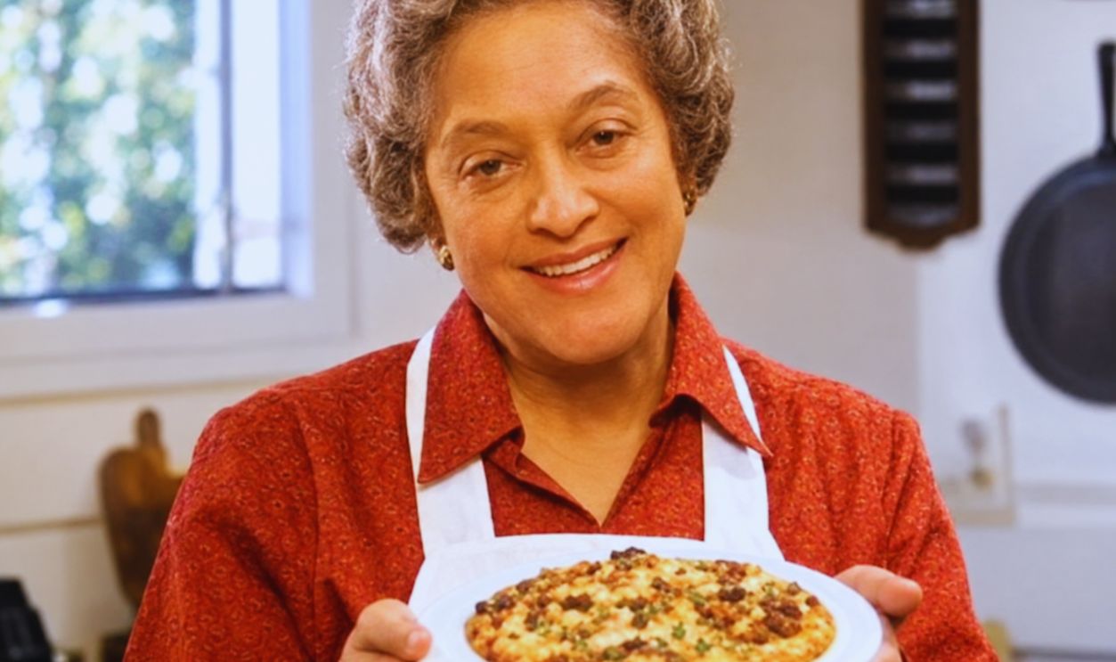 Screenshot from Celeste Pizza For One Commercial (1982) 