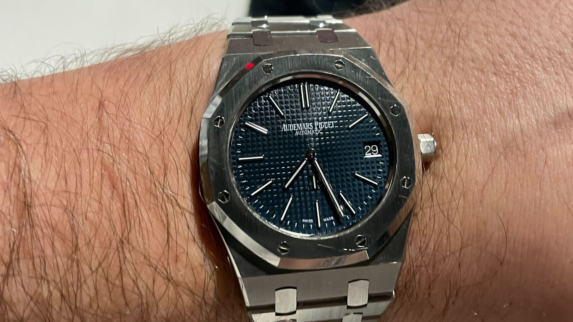Audemars Piguet Royal Oak ref. 15202 blue dial.