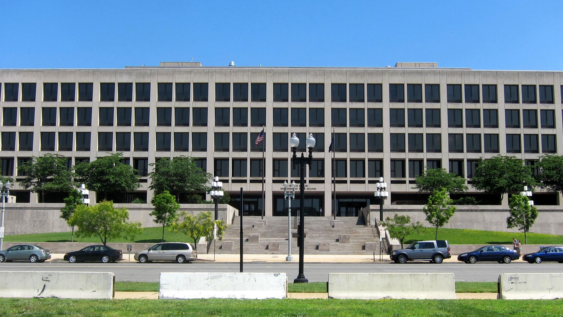 The Frances Perkins Building located at 200 Constitution Avenue, N.W., in the Capitol Hill neighborhood of Washington, D.C.. Built in 1975, the modernist office building serves as headquarters of the United States Department of Labor.