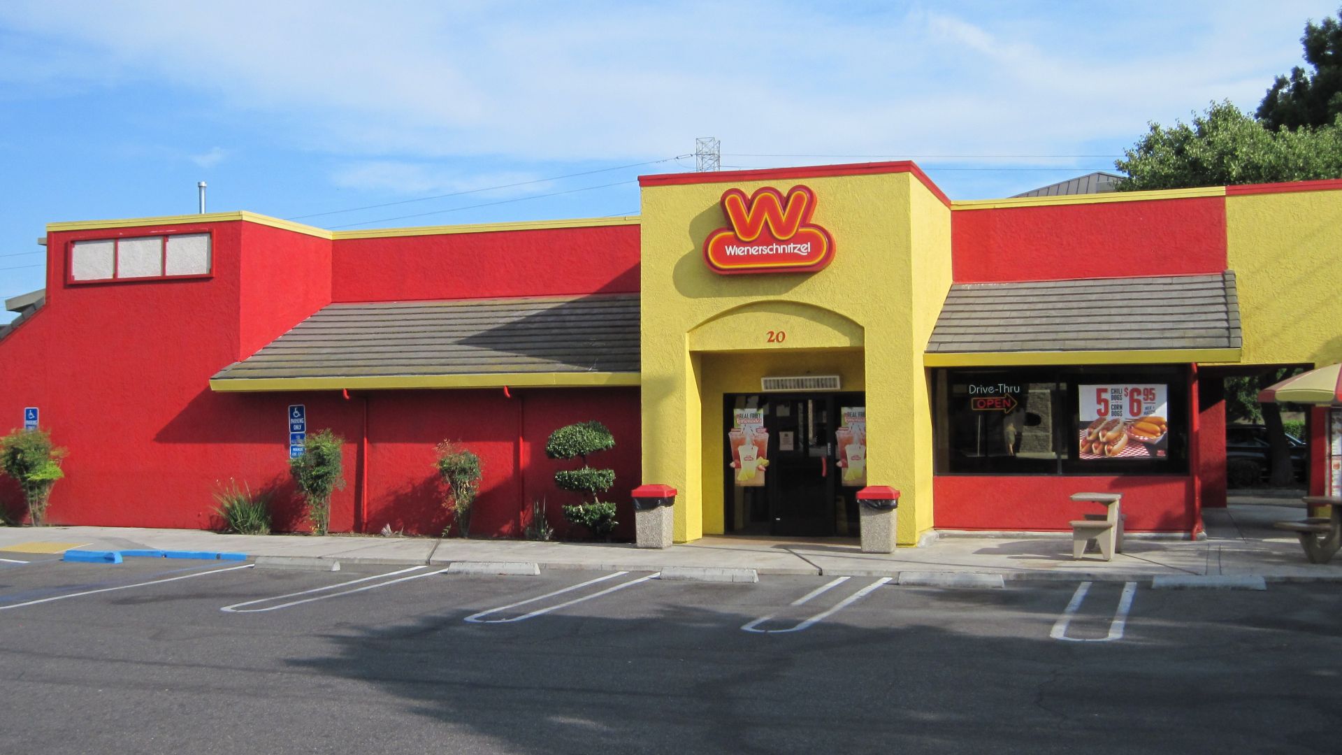 A Wienerschnitzel restaurant in Modesto, California.