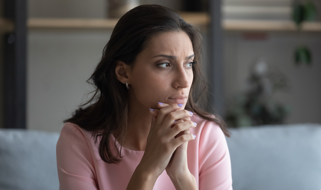 Worried young indian Arabic woman