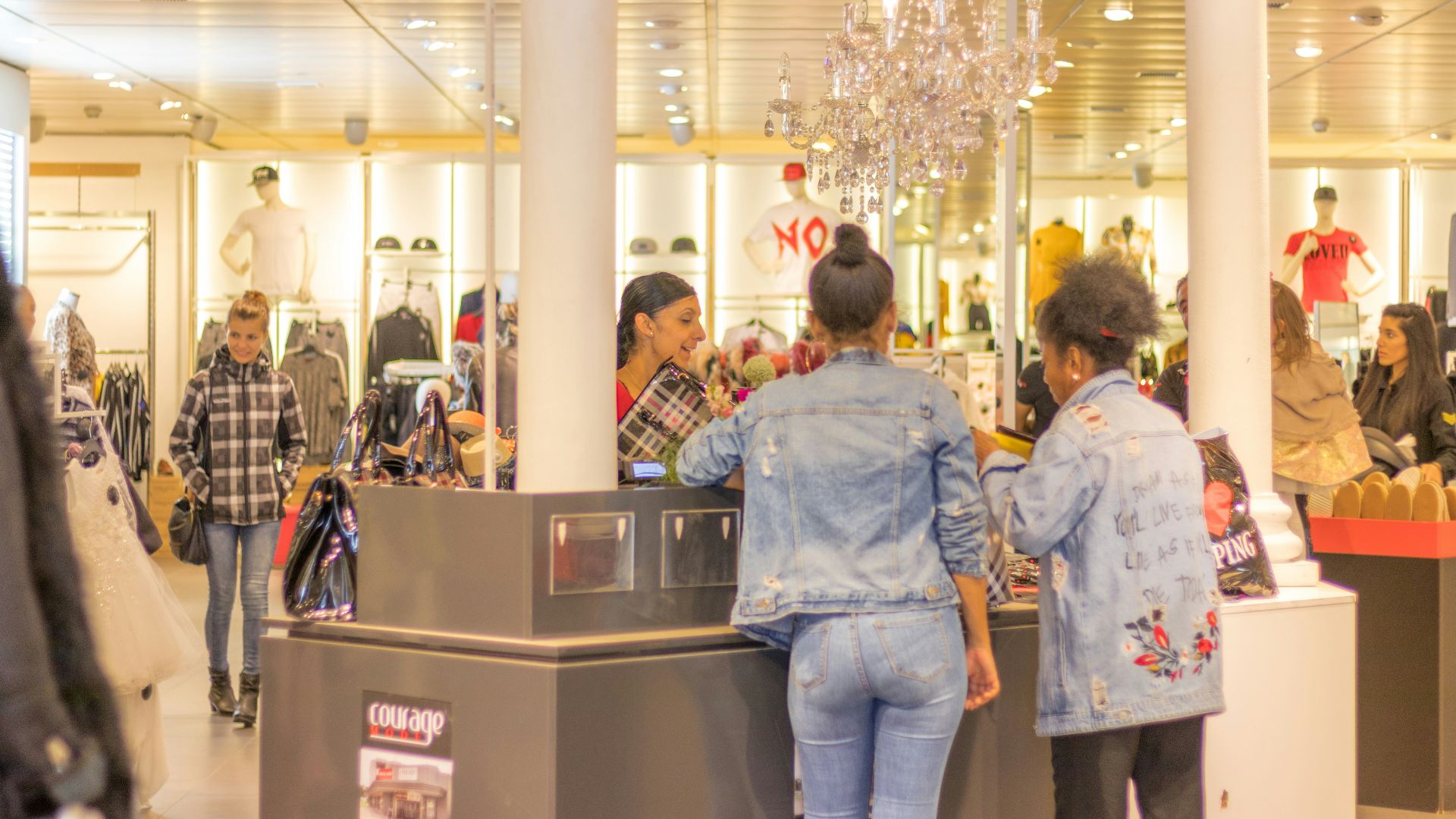 woman in blue denim jacket