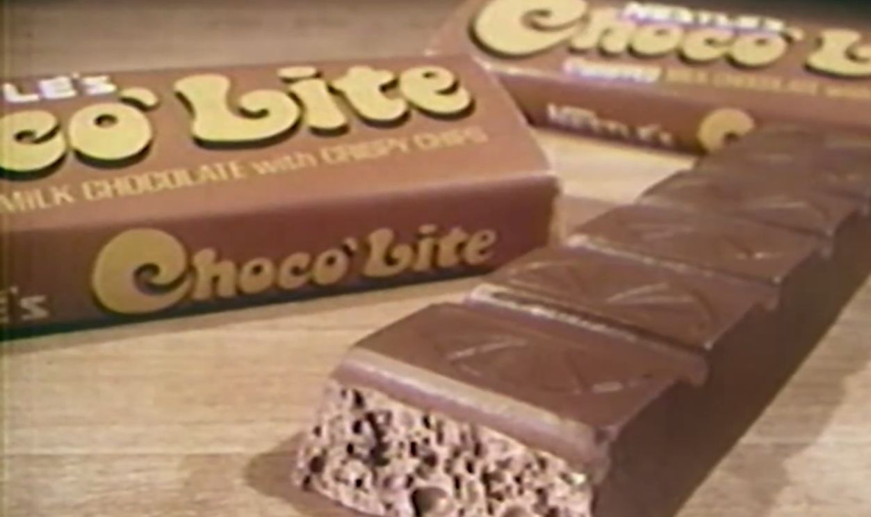 Screenshot from Choco'Lite by Nestlé - ‘A Mouthful of Chocolate’ (1976)