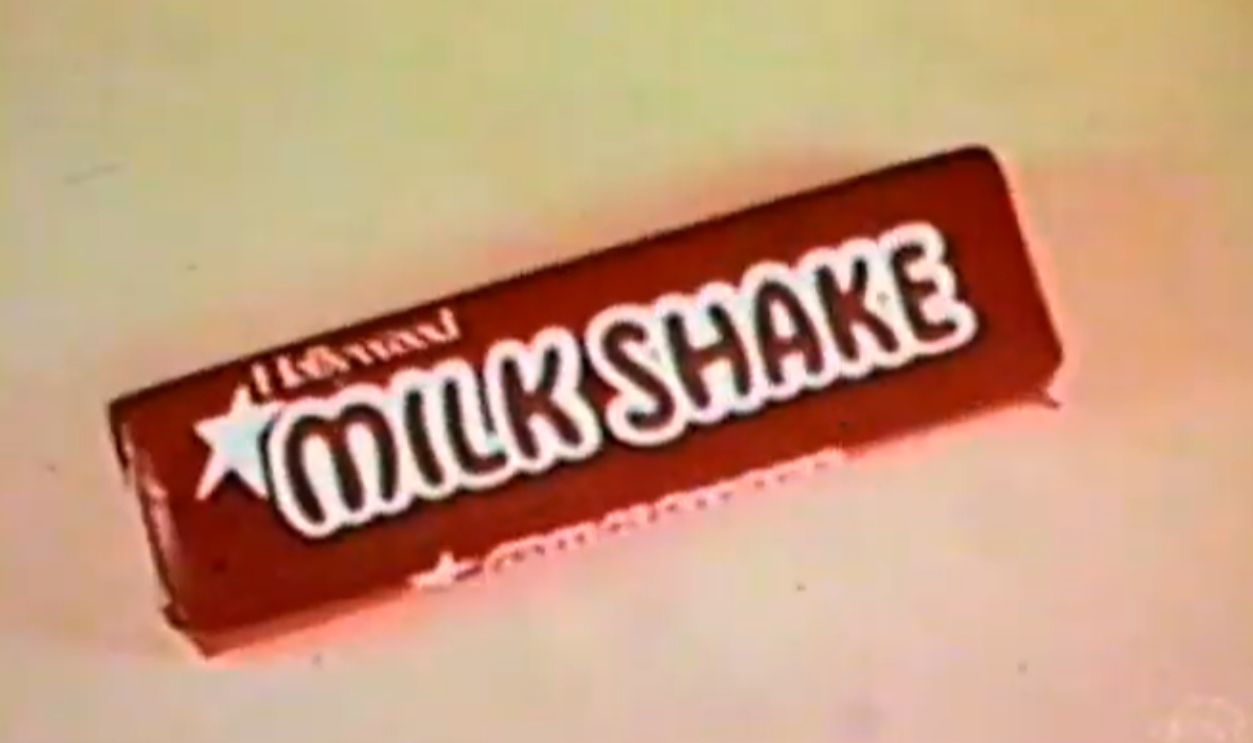 Screenshot from Hollywood Milkshake Candy Bar TV commercial (1972)