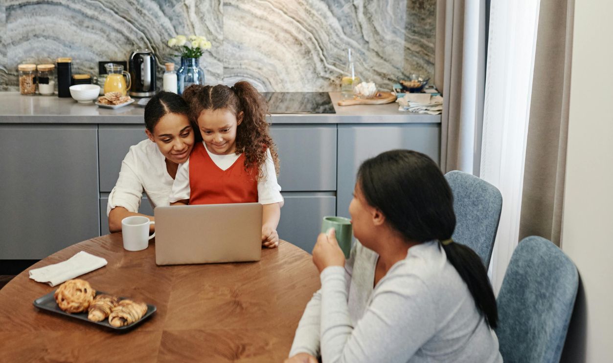 Mother with daughter