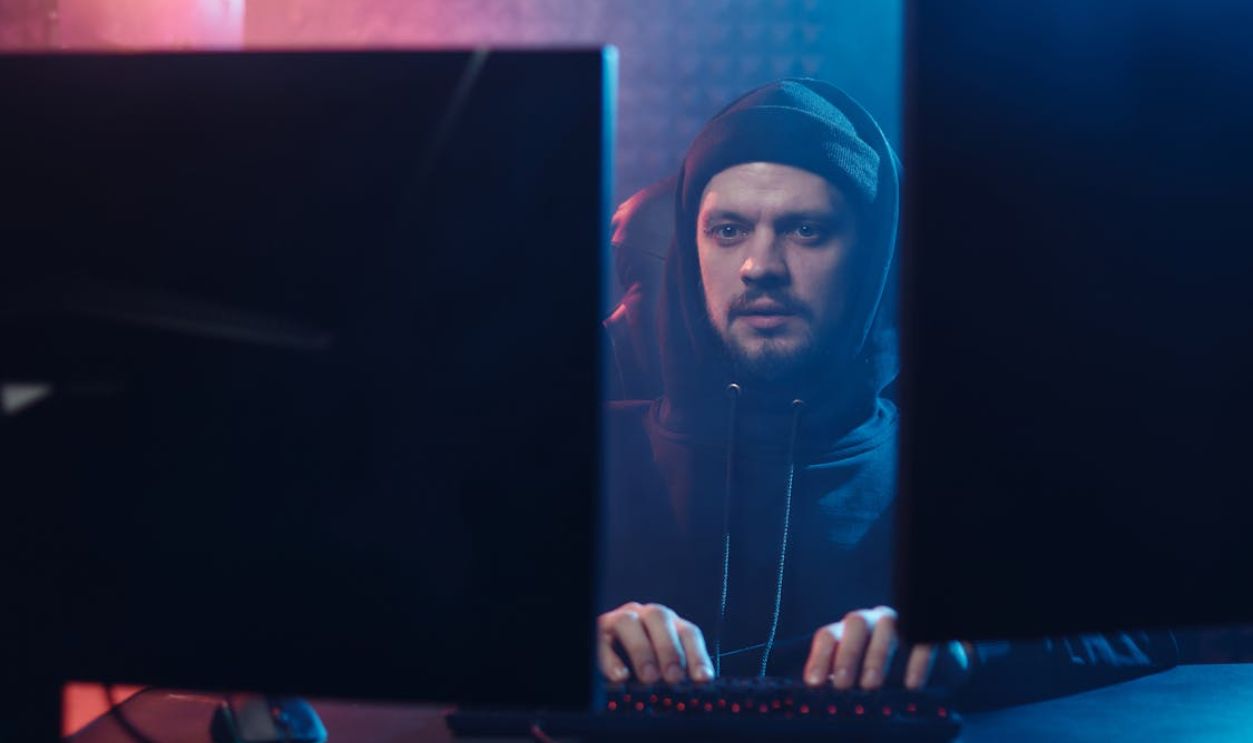 Man in Front of a Computer