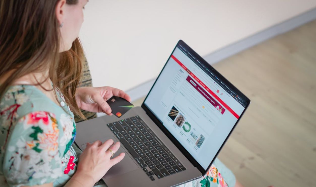 A Woman Shopping Online