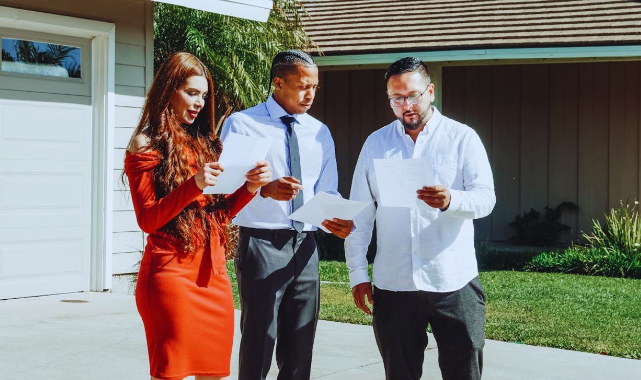 Couple Talking to a Realtor